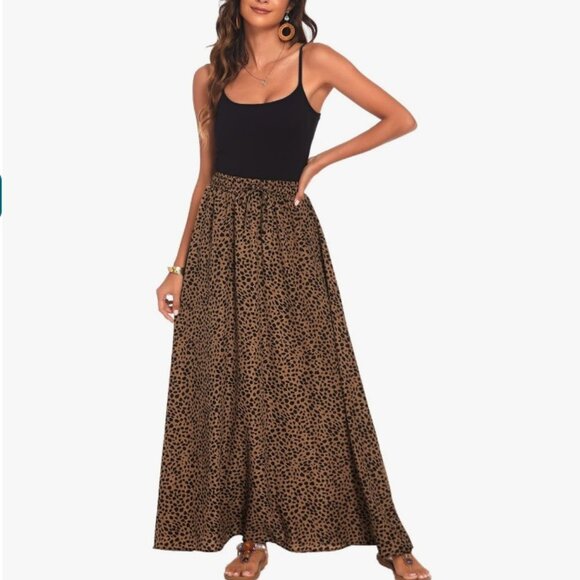 Pre-Loved Cheetah-Print High-Waisted Maxi Skirt - Size Medium - Picture 1 of 9